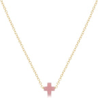 enewton egirl Signature Small Cross Necklace Gold 14"