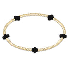 enewton Signature Cross Small Gold Pattern 2mm Bead Bracelet