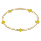 enewton Signature Cross Small Gold Pattern 2mm Bead Bracelet