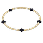 enewton Signature Cross Small Gold Pattern 2mm Bead Bracelet