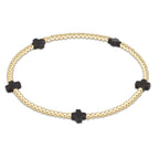 enewton Signature Cross Small Gold Pattern 2mm Bead Bracelet