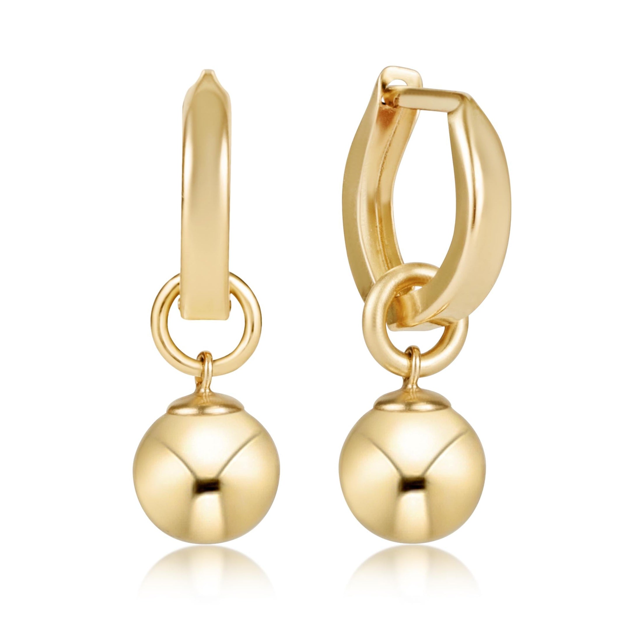 enewton  Huggie Gold 0.5" Hoop - Classic Gold 8mm Charm
