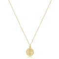enewton 16" Necklace Gold - Direction Gold Disc