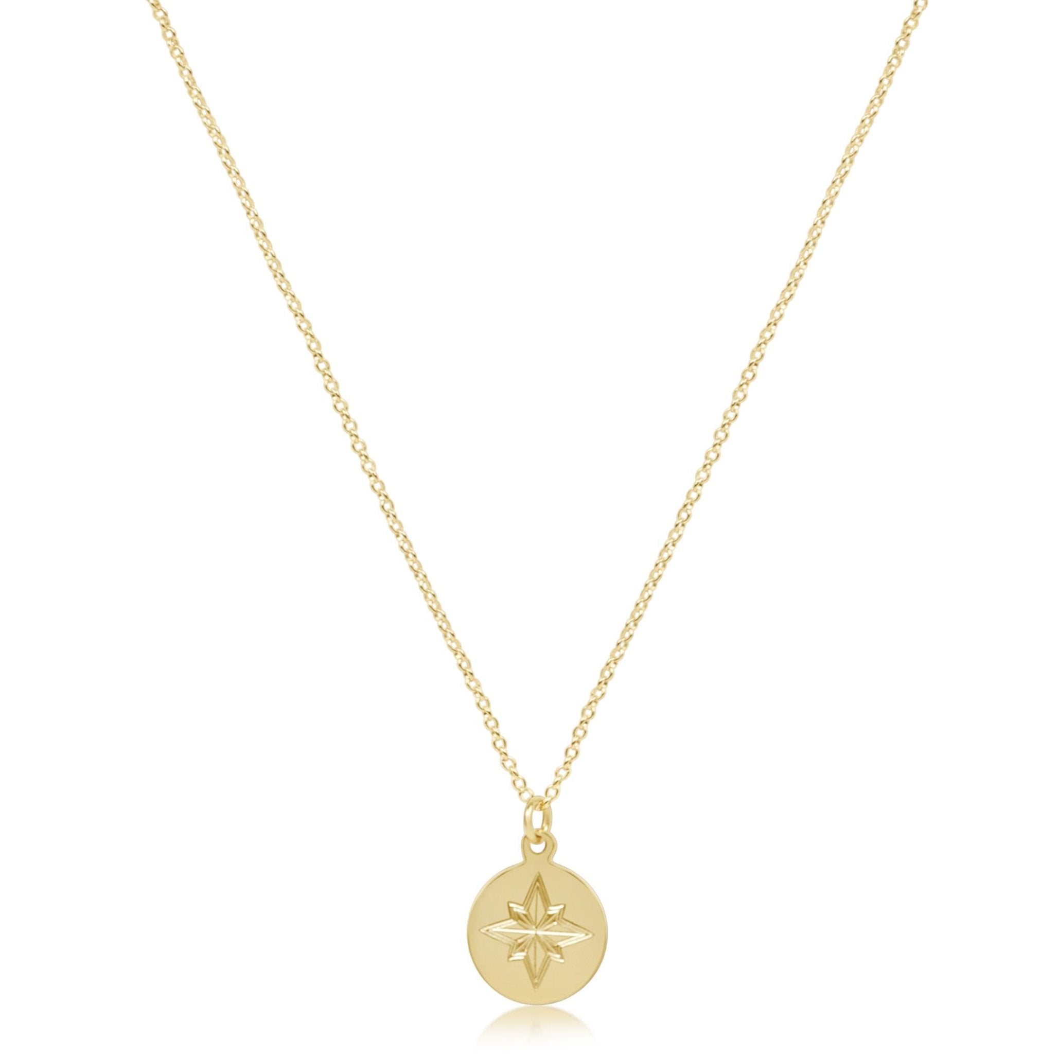 enewton 16" Necklace Gold - Direction Gold Disc