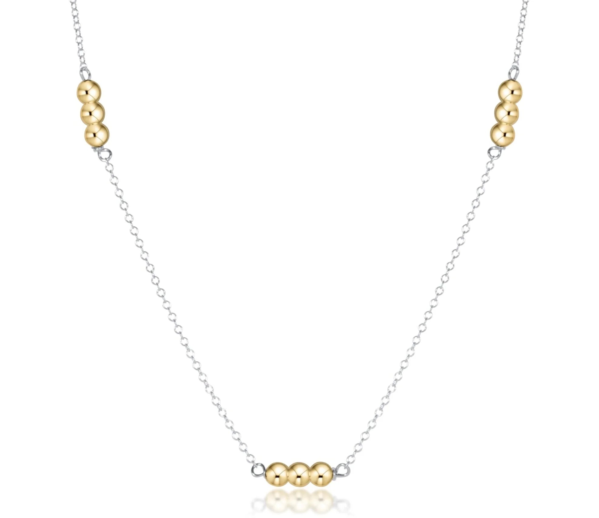 enewton 15" Choker Joy Simplicity Chain Sterling Mixed Metal - 3mm Gold