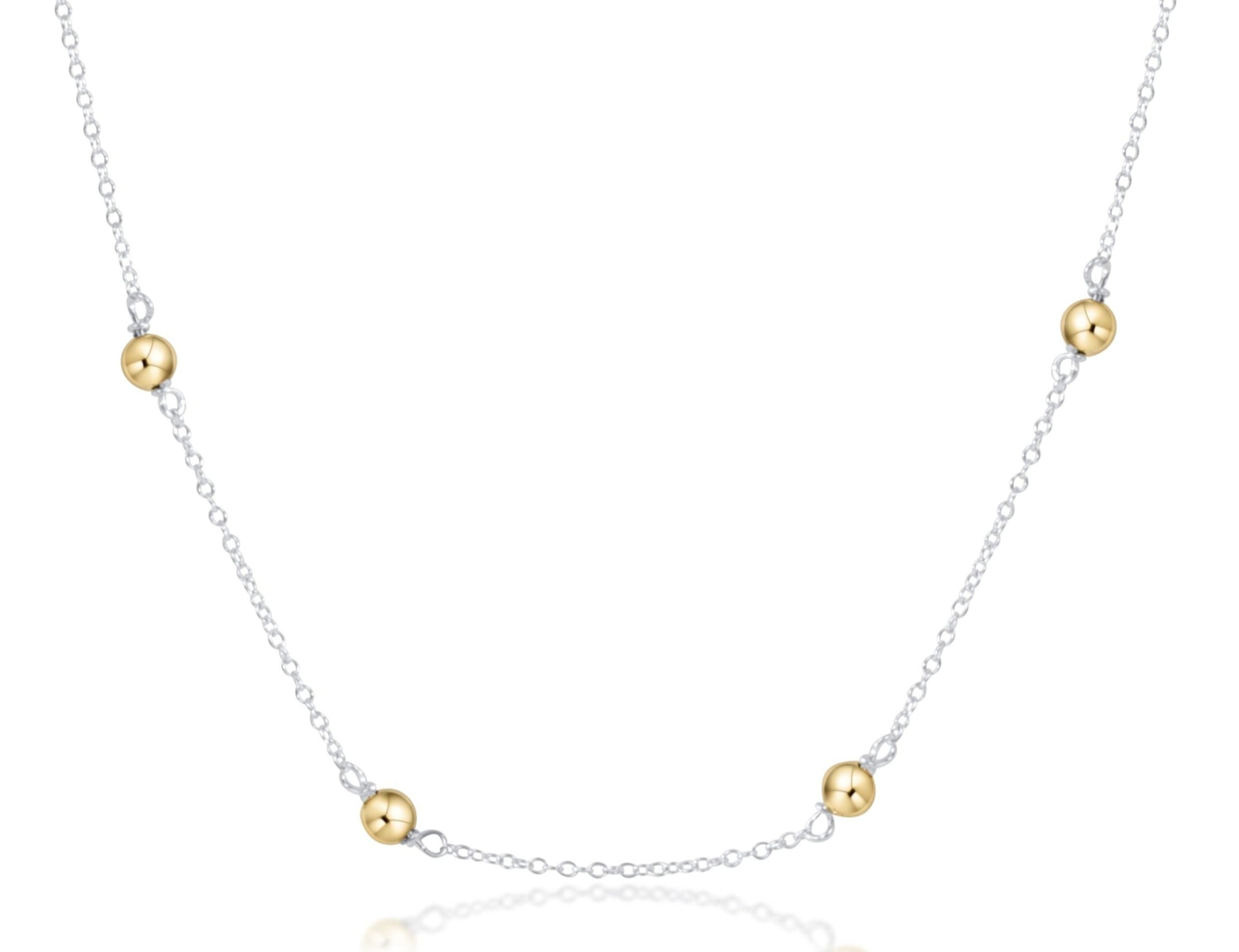 enewton Choker Simplicity Chain Sterling Mixed Metal - Classic 4mm Gold