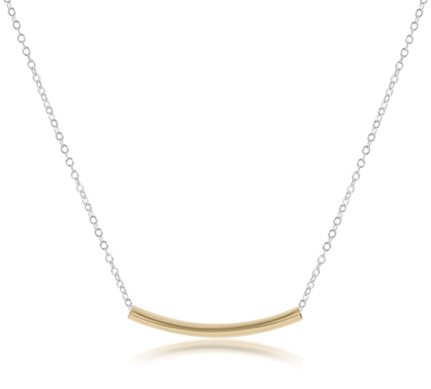 enewton 16" Necklace Sterling Mixed Metal - Bliss Bar Small Gold