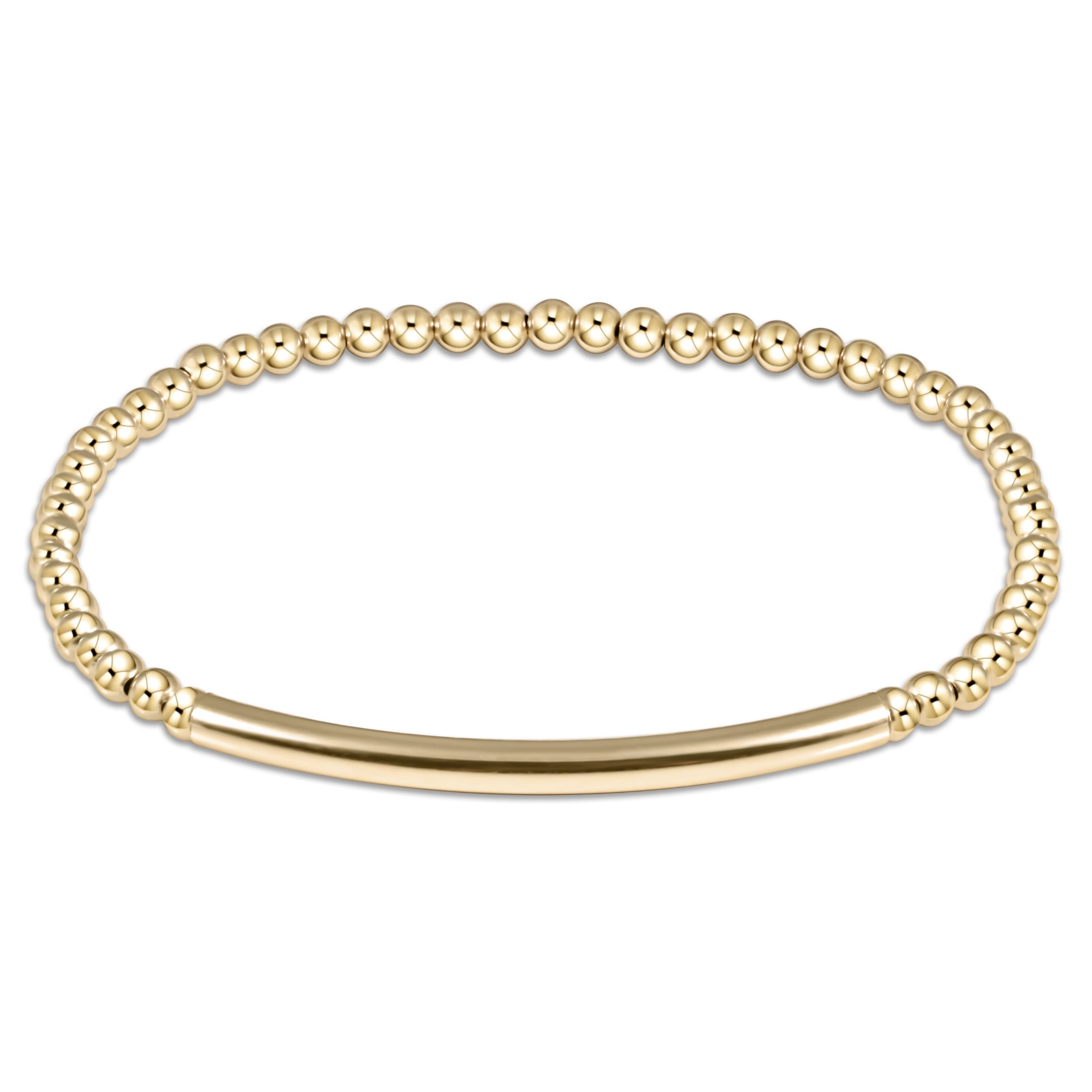 enewton Classic Gold 3mm Bead Bracelet - Bliss Bar Smooth