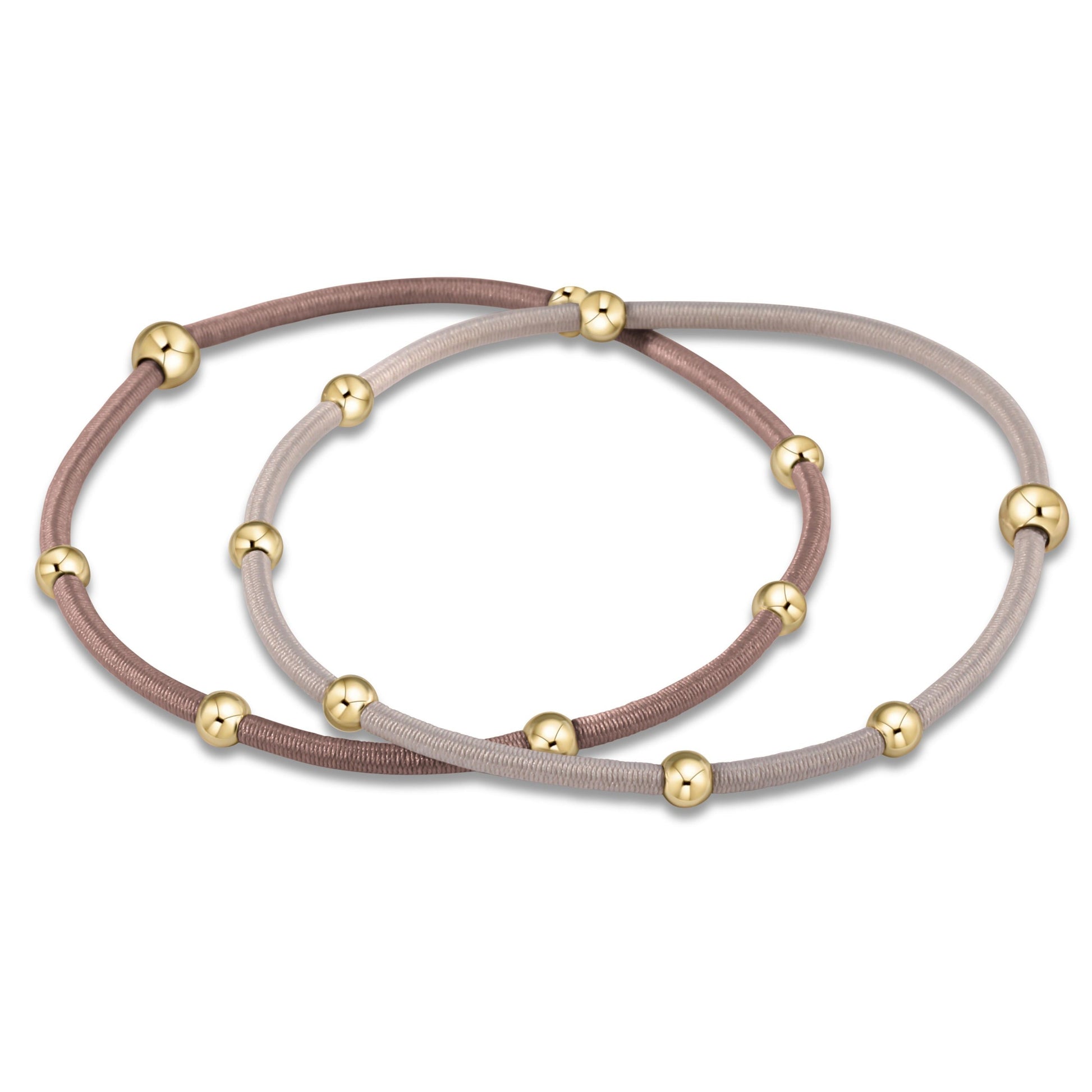 "e"ssentials bracelet stack of 2 - bronze set