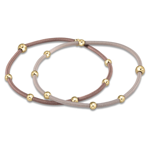 "e"ssentials bracelet stack of 2 - bronze set