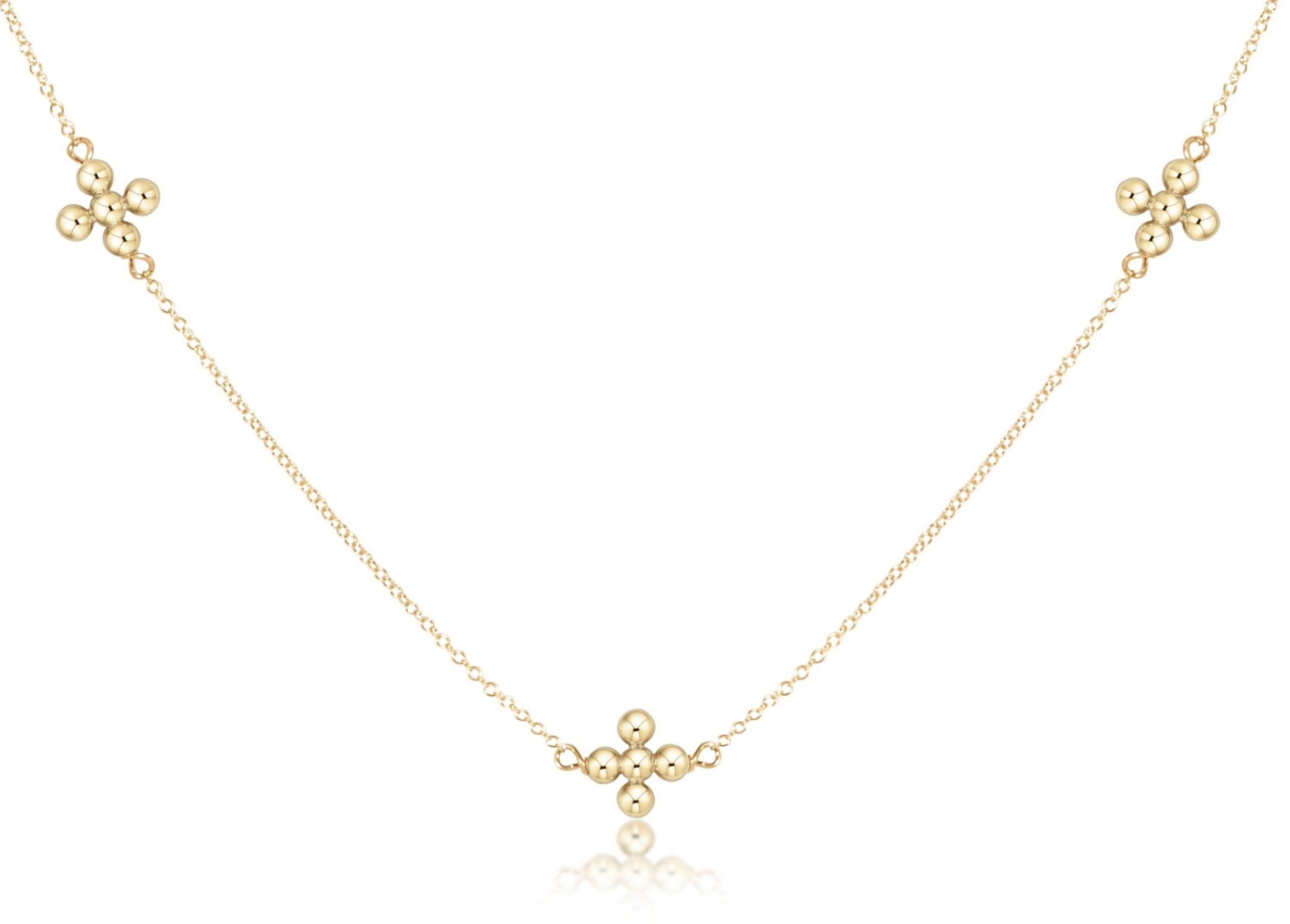 enewton Choker Simplicity Chain Gold - Classic Beaded Signature Cross Gold