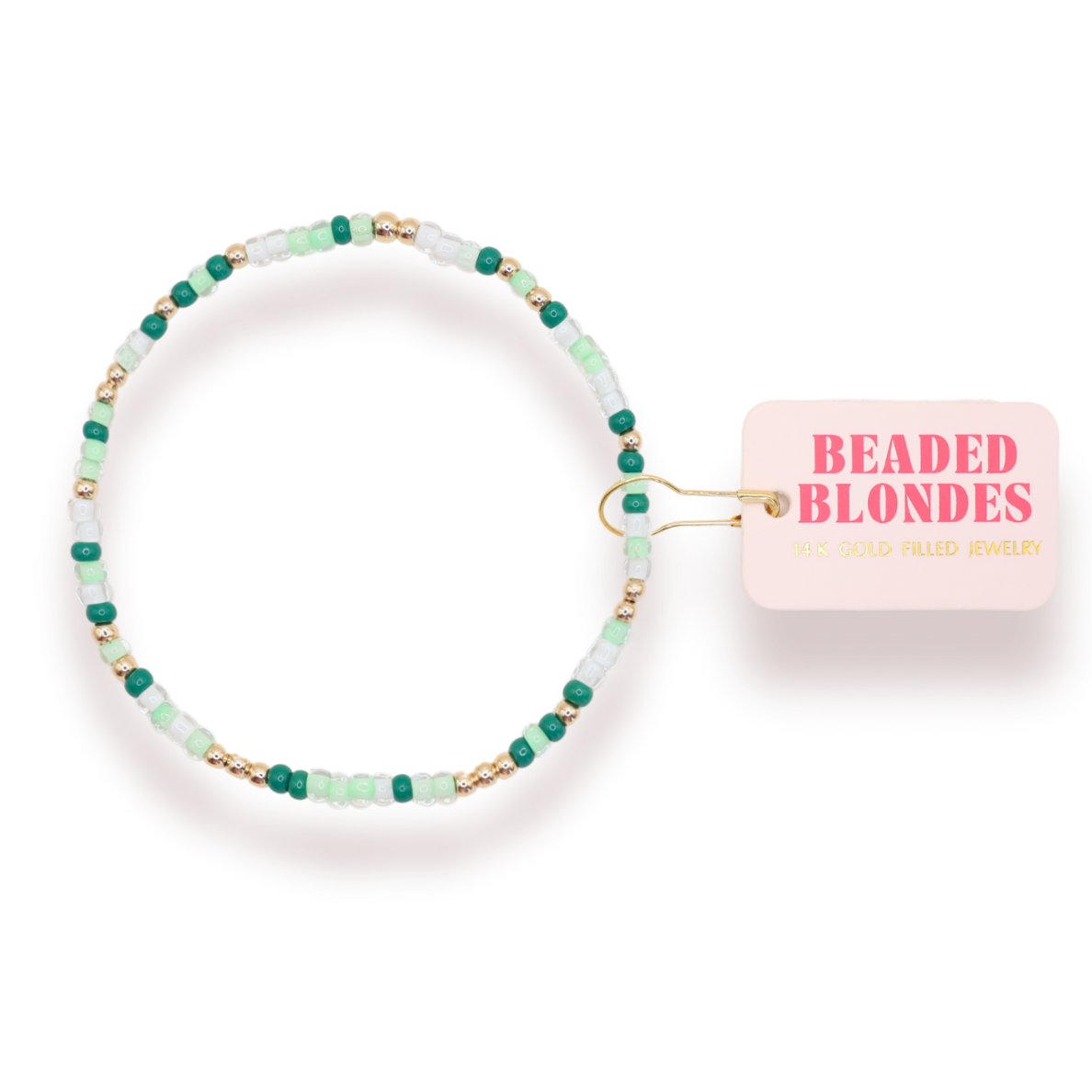 Beaded Blondes Kappa Delta Sprinkle Bracelet Standard 6.75 inch