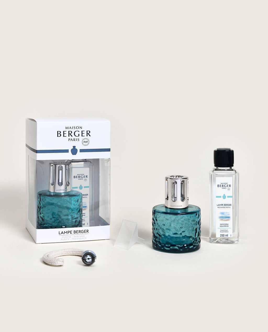 Lampe Berger Mirage Azure Fragrance Lamp Gift Set with Ocean Breeze