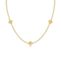 enewton Choker Signature Cross Gold Pattern 2mm Bead - Signature Cross Gold