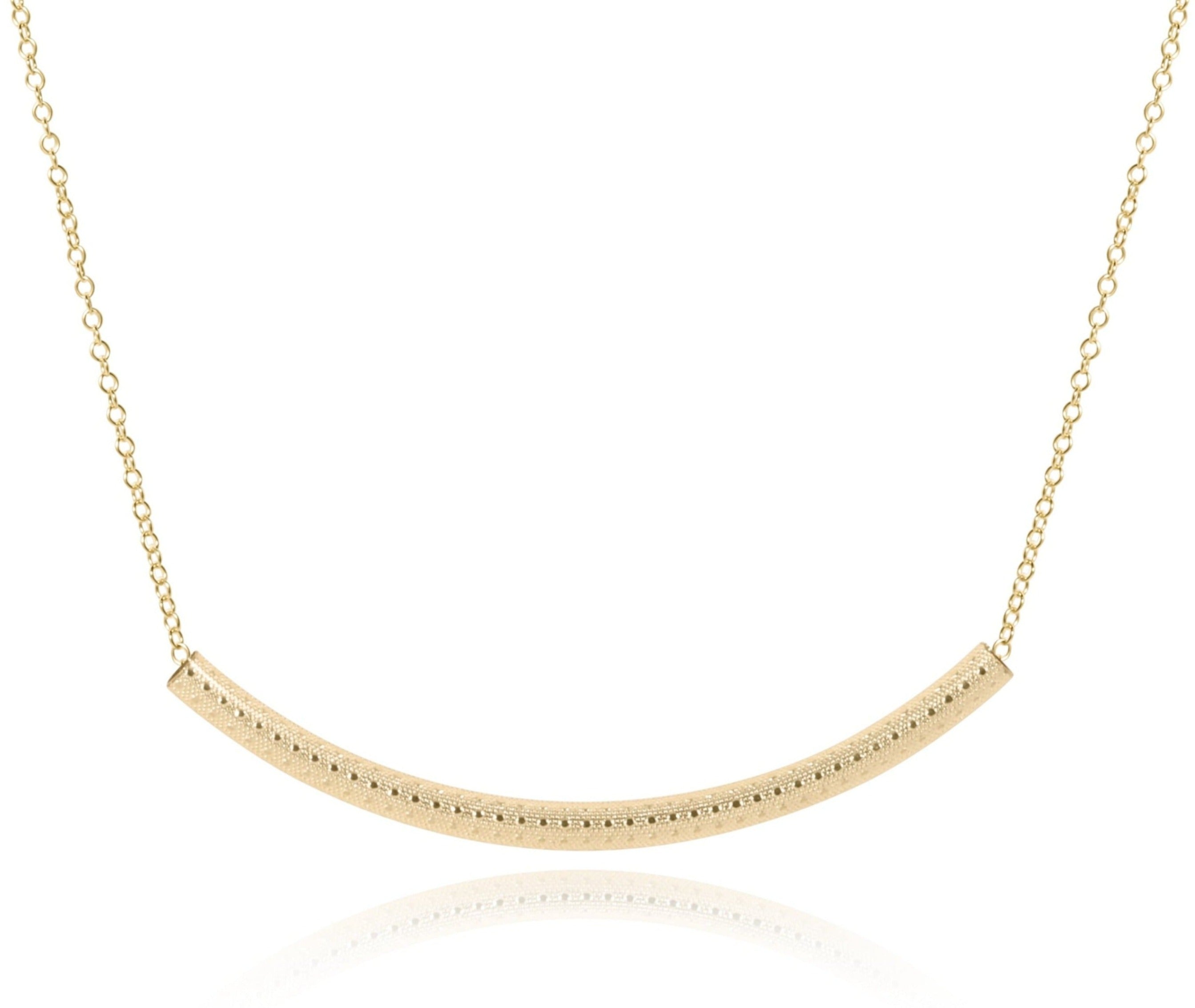 enewton 16" Necklace Gold - Bliss Bar Textured Gold