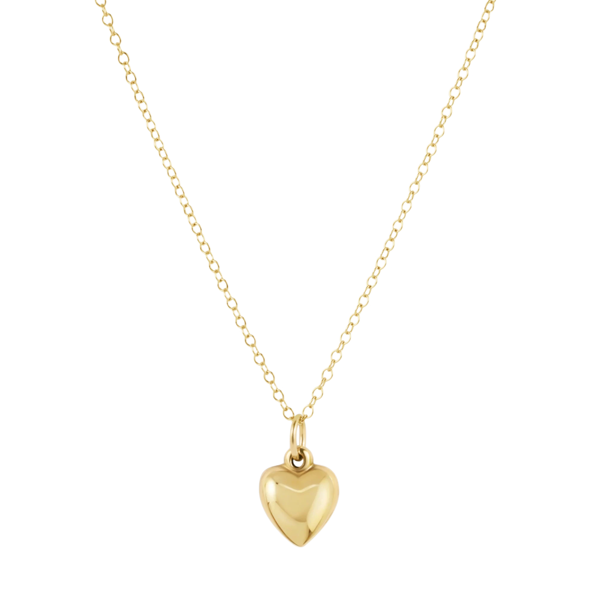 enewton Egirl 14" Necklace Gold - Love Plush Small Gold Charm