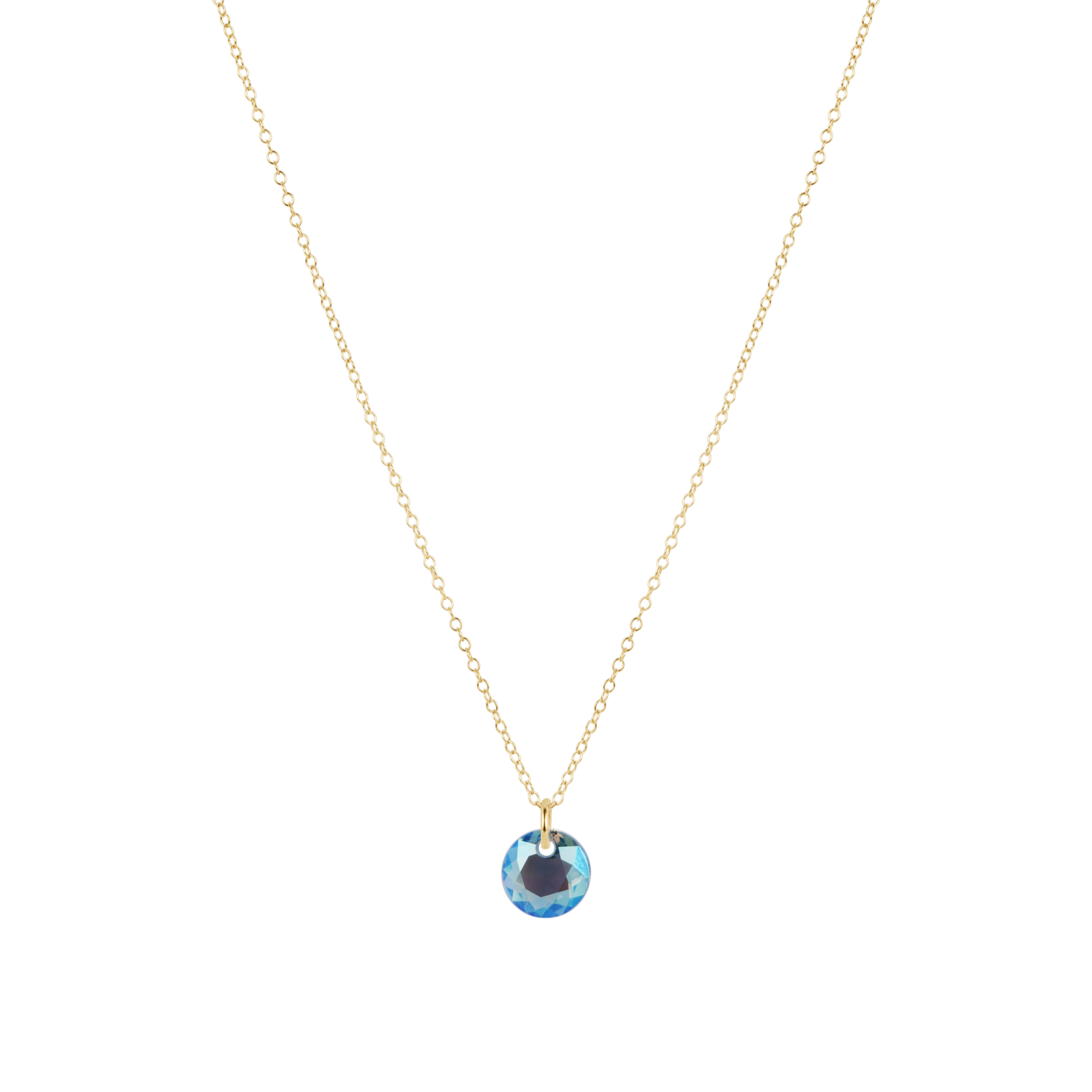 enewton Reflection Birthstone 16" Gold Necklace - Small Charm - March