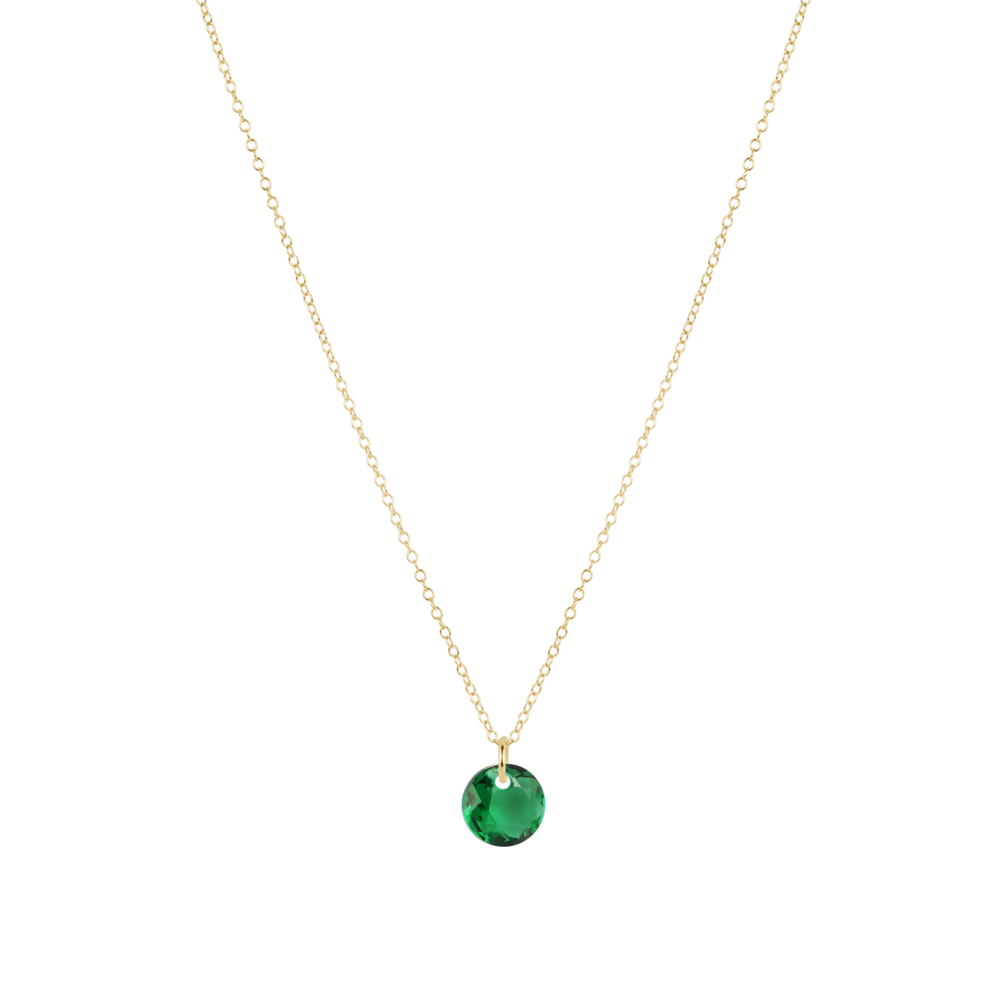 enewton Reflection Birthstone 16" Gold Necklace - Small Charm - May