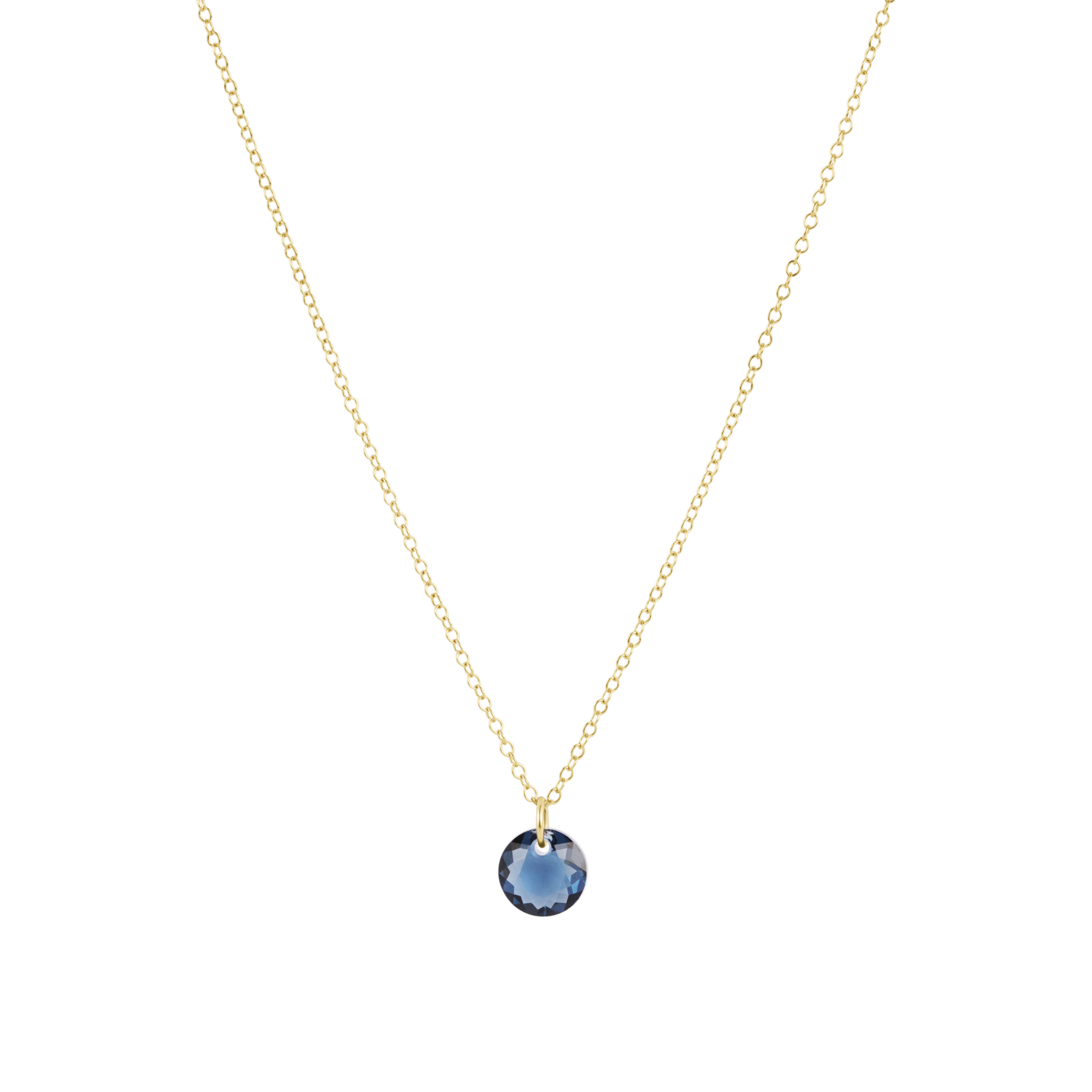 enewton Reflection Birthstone 16" Gold Necklace - Small Charm - September