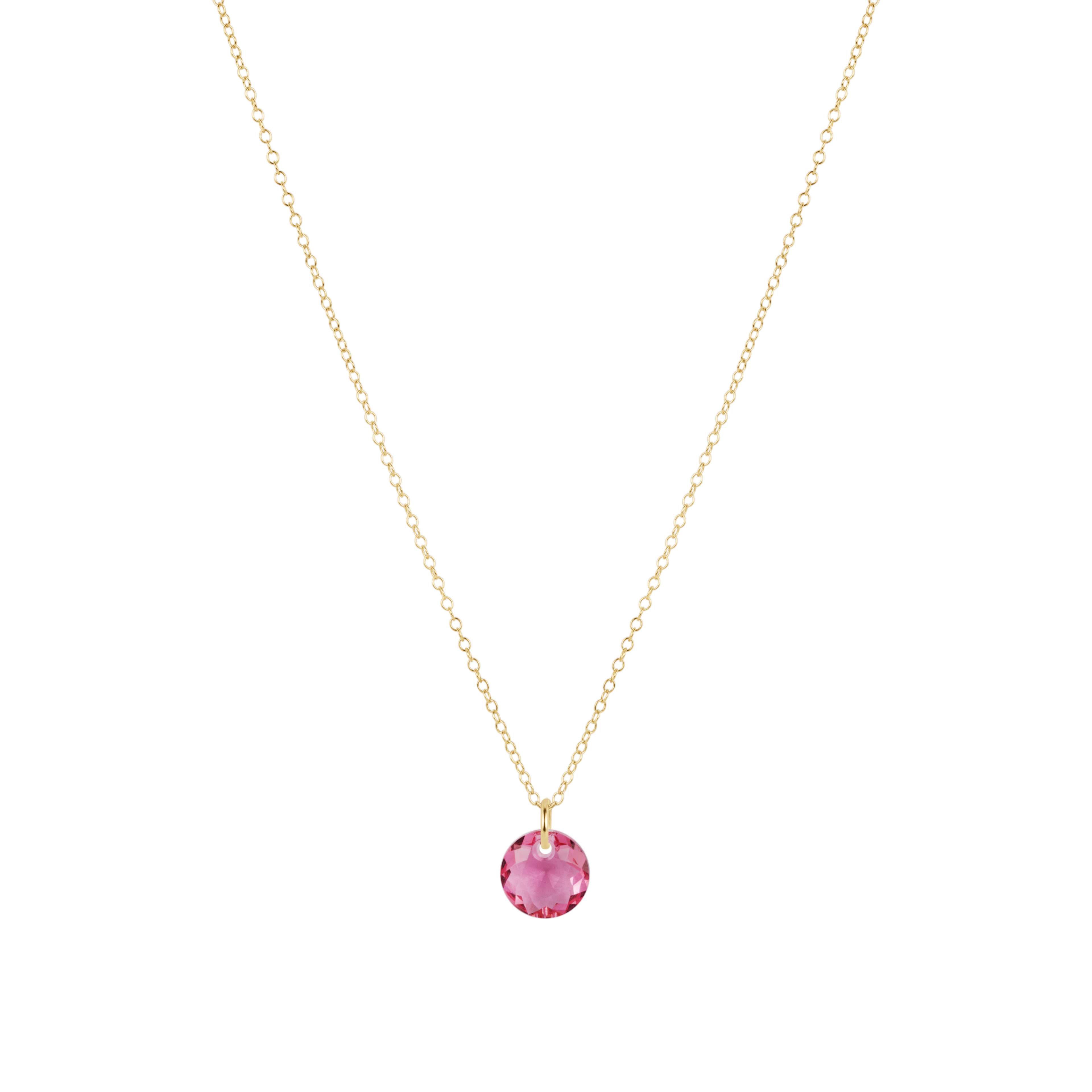 enewton Reflection Birthstone 16" Gold Necklace - Small Charm - October