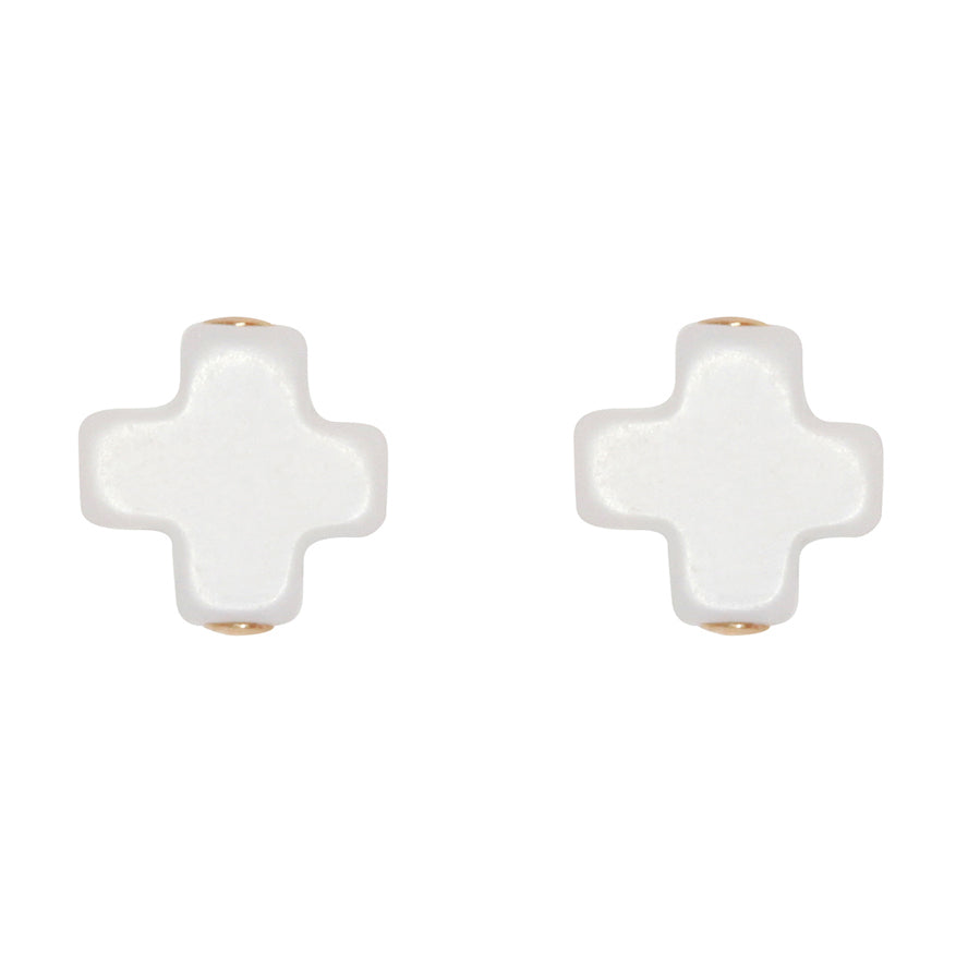 enewton Signature Cross Stud - Off-White