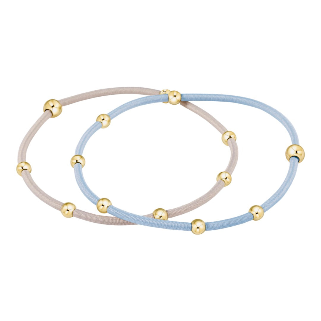 "e"ssentials bracelet stack of 2 - dusty blue set