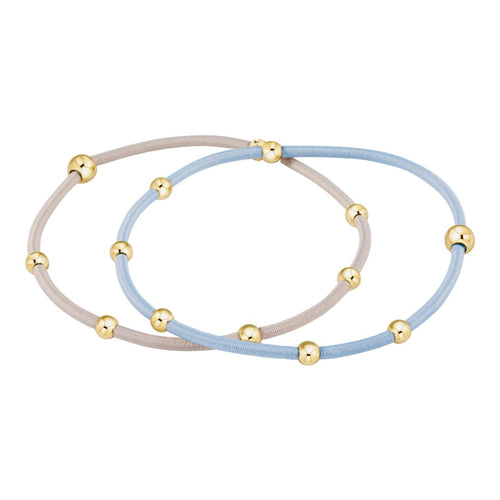 "e"ssentials bracelet stack of 2 - dusty blue set