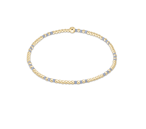 enewton Gameday Hope Joy Pattern 2mm Bead Bracelet - Light Blue