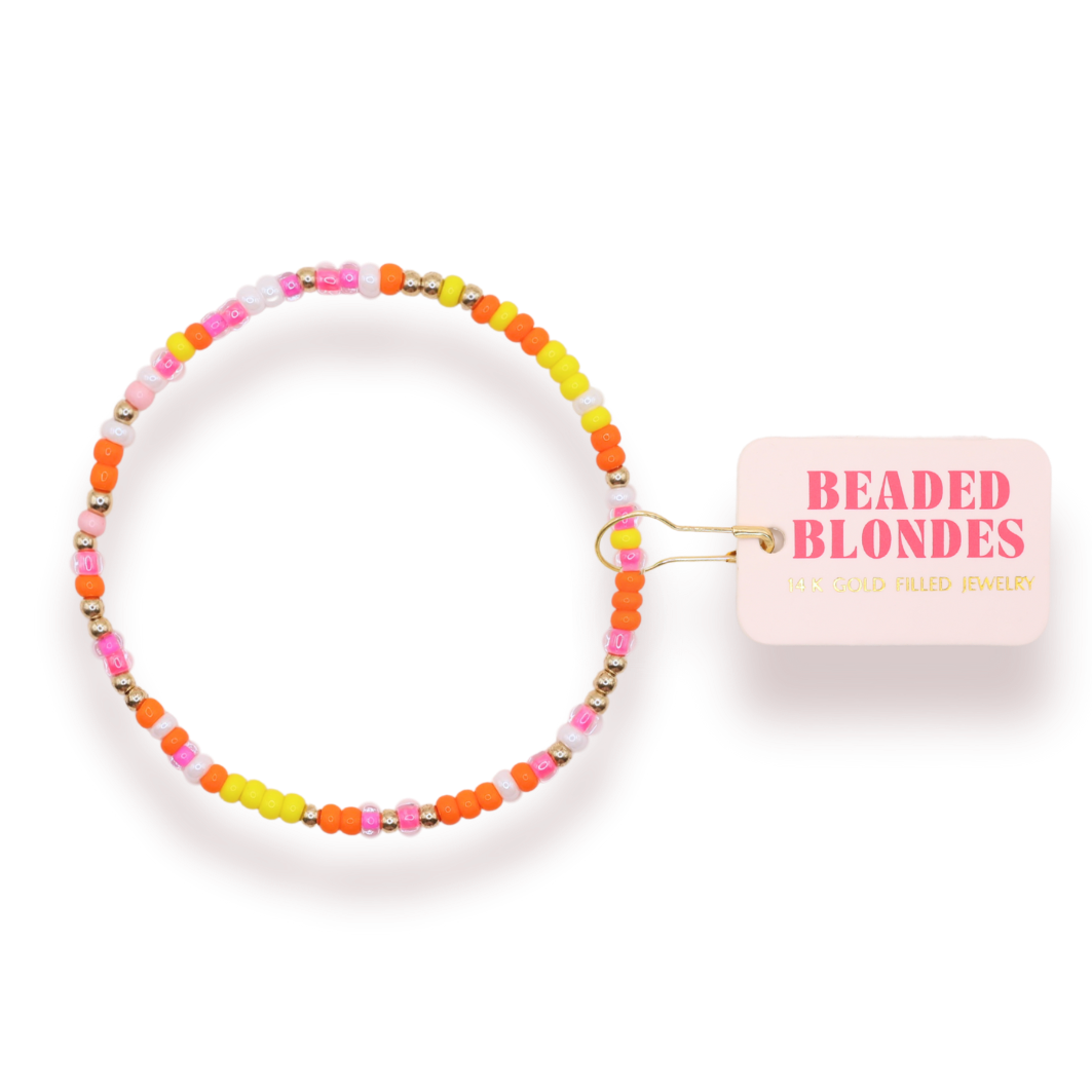 Beaded Blondes Sunburst Sprinkle Bracelet Standard 6.75 inch