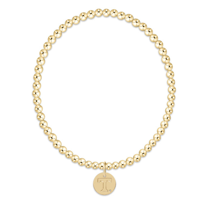 enewton eCOLLEGIATE Classic Gold 3mm Bracelet - UTK Tennessee Disc