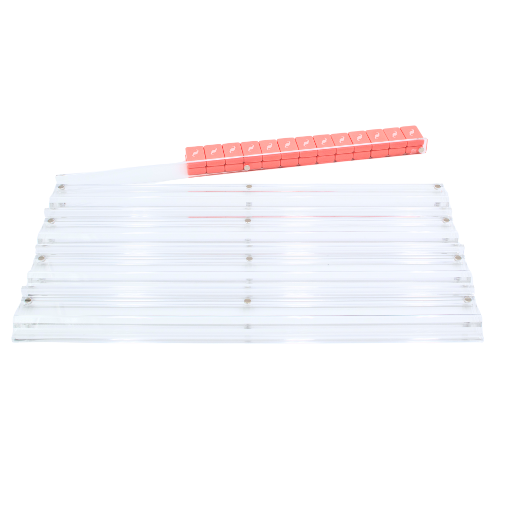 My Fair Mahjong Premium Acrylic Racks - 4 Racks & 4 Pushers