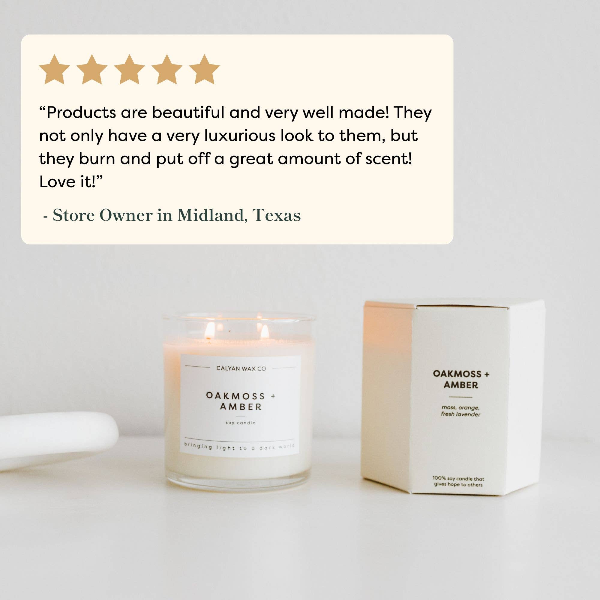 Calyan Oakmoss + Amber - Glass Tumbler Soy Candle