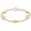 enewton Signature Cross Admire Pearl Pattern 3mm Bead Bracelet - Gold