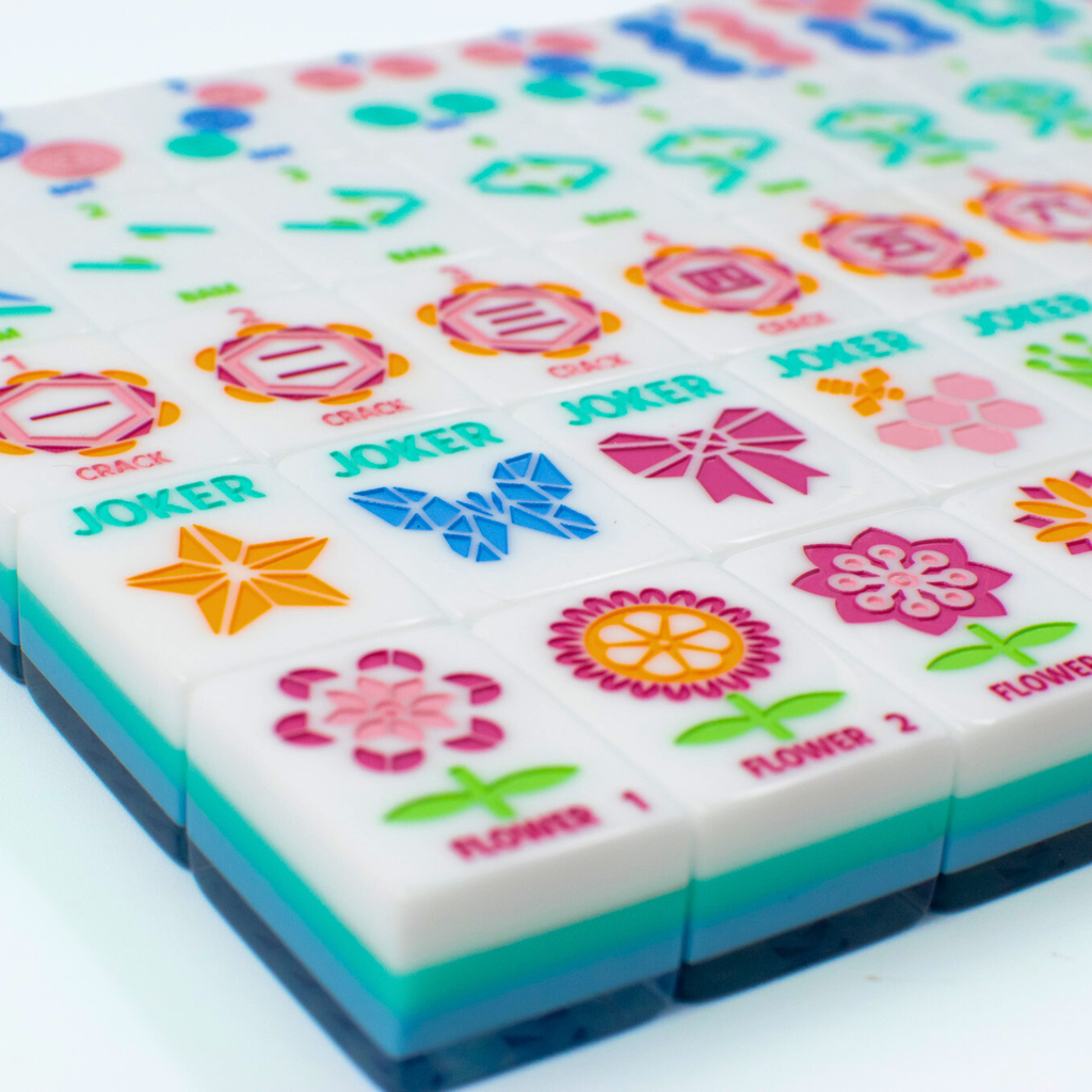 My Fair Mahjong Crystal Prism Blue Mahjong Tile Set