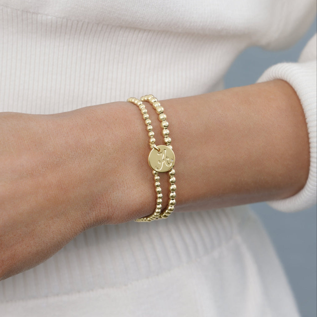 enewton eCOLLEGIATE Classic Gold 3mm Bracelet - Alabama Disc