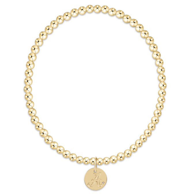 enewton eCOLLEGIATE Classic Gold 3mm Bracelet - Alabama Disc