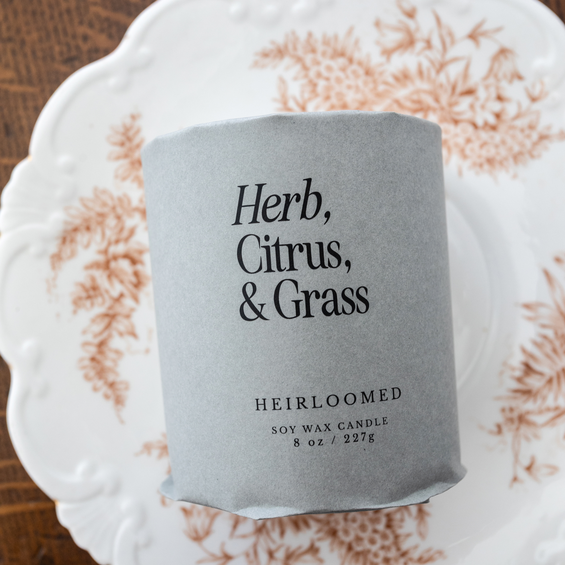 Heirloomed Candle - Herb, Citrus, Grass - 8 oz