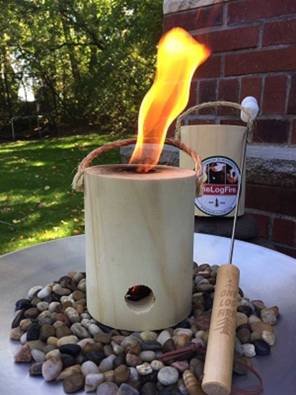 Mini OneLogFire Swedish Torch 1-Hour Burn Time