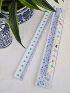 Middle & Main Chinoiserie Mahjong Rack and Pusher, Set of 4