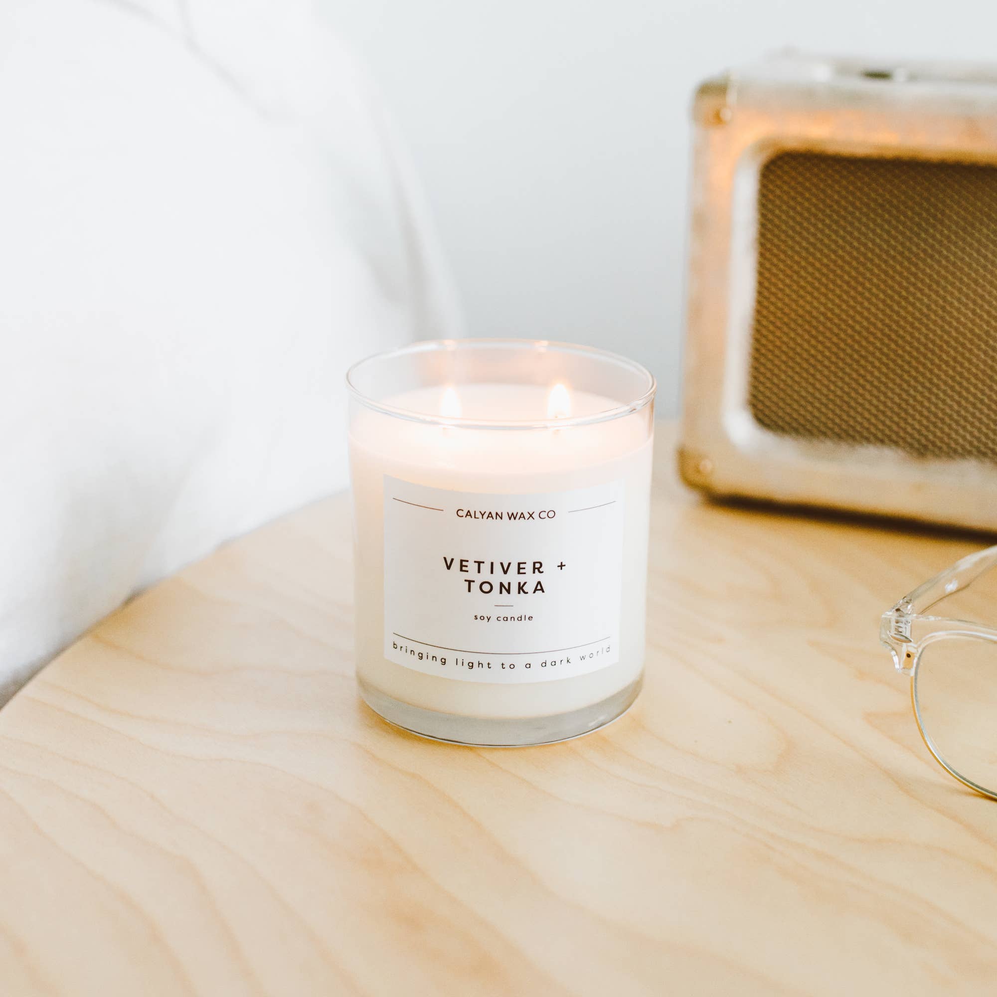 Calyan Vetiver + Tonka - Glass Tumbler Soy Candle