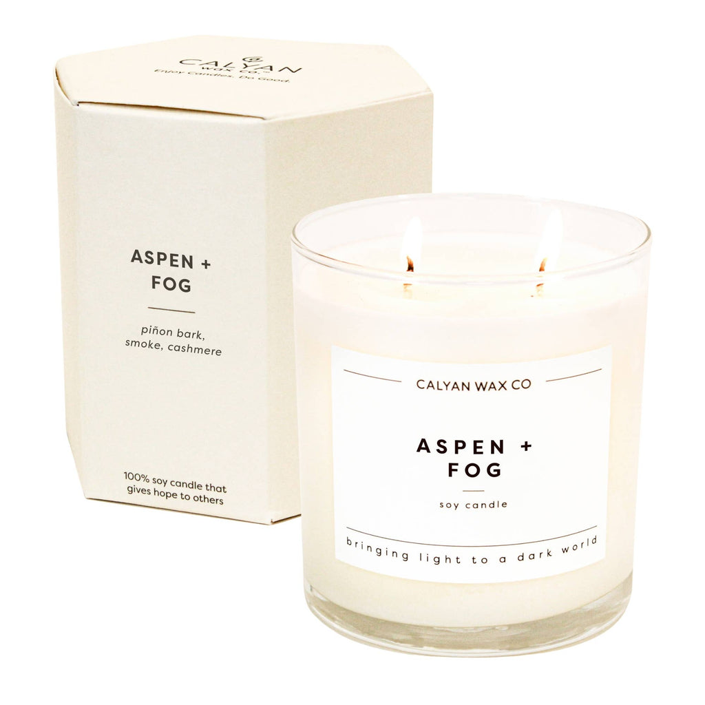 Calyan Aspen + Fog - Glass Tumbler Soy Candle