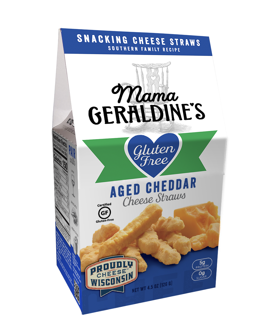 Mama Geraldine's 4.5oz Certified Gluten Free Aged Cheddar Cheese Straws