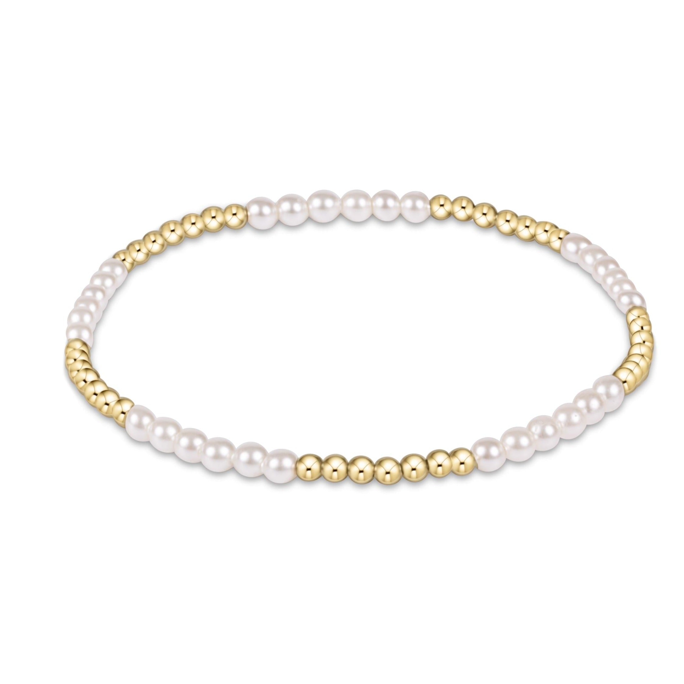 enewton Classic Blissful Pattern 2.5mm Bead Bracelet - 3mm Pearl