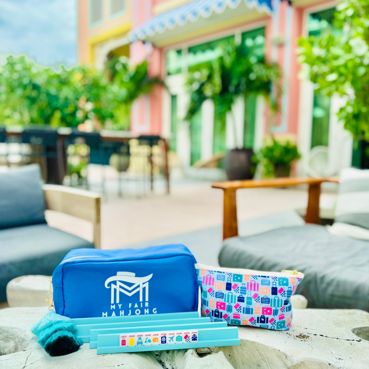My Fair Mahjong Mini Travel Set in White
