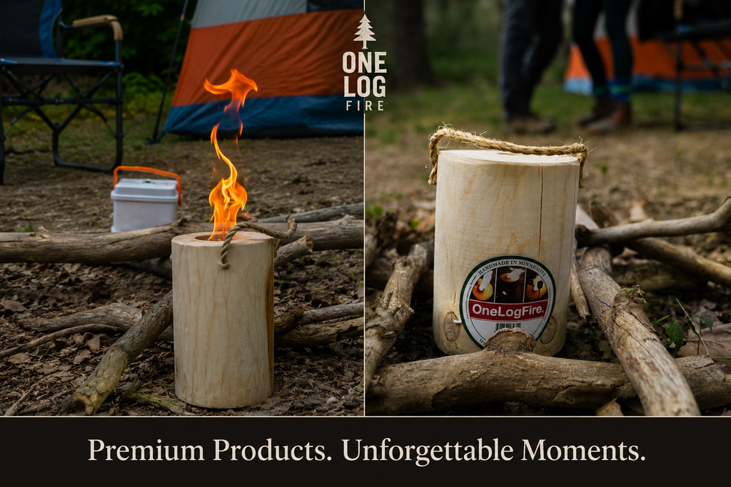 Original OneLogFire Swedish Torch 2-Hour Burn Time
