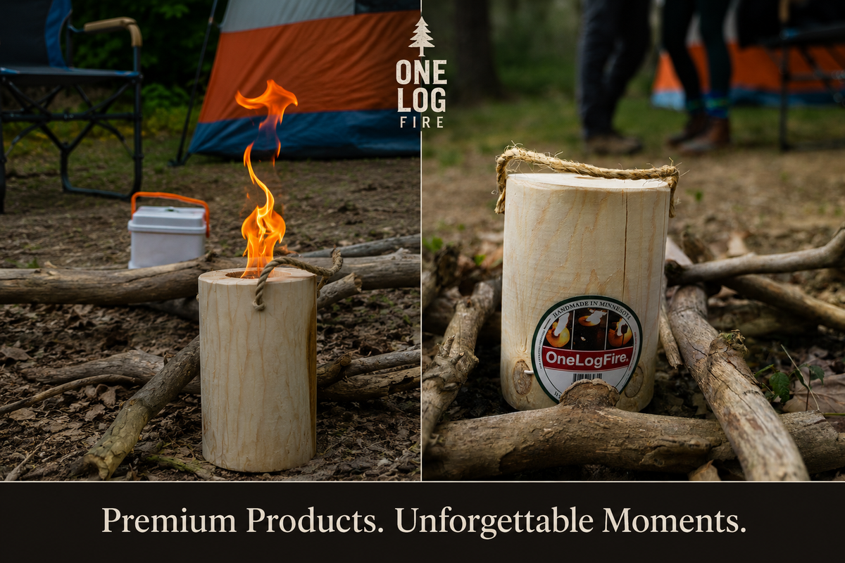 Mini OneLogFire Swedish Torch 1-Hour Burn Time