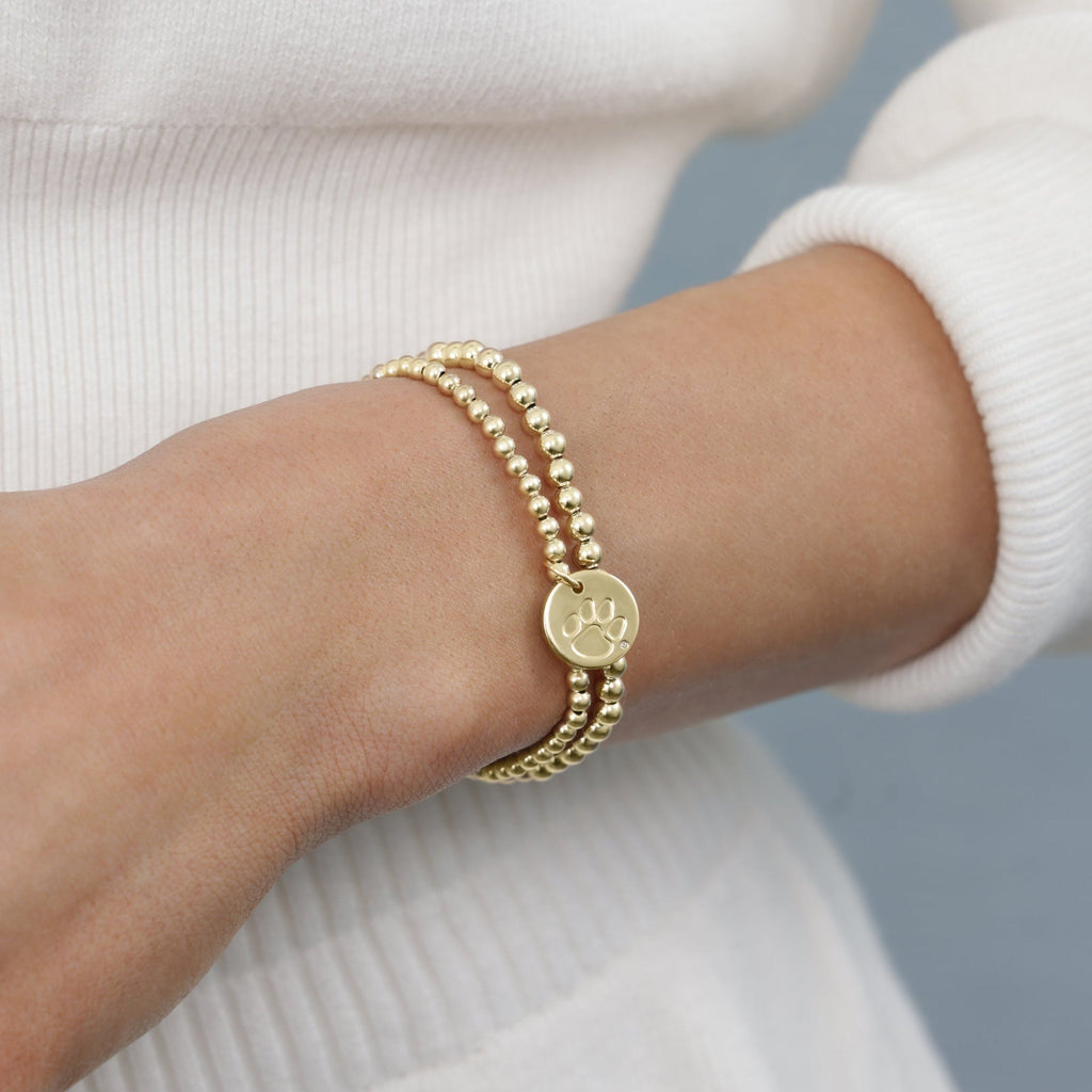 enewton eCOLLEGIATE Classic Gold 3mm Bracelet - Clemson Disc