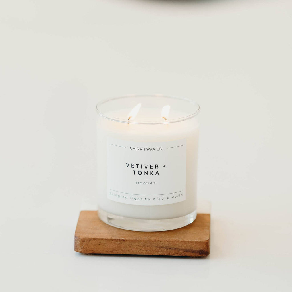 Calyan Vetiver + Tonka - Glass Tumbler Soy Candle