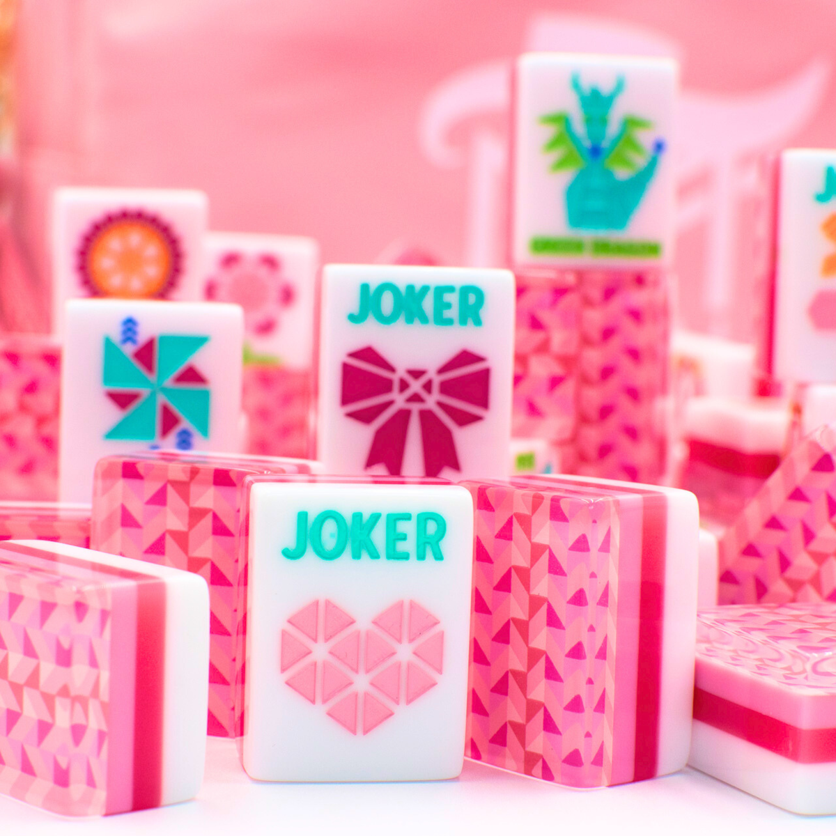 My Fair Mahjong Crystal Prism Pink Mahjong Tiles