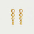 SIGNATURE STATEMENT DROP EARRINGS - GOLD/PEARL
